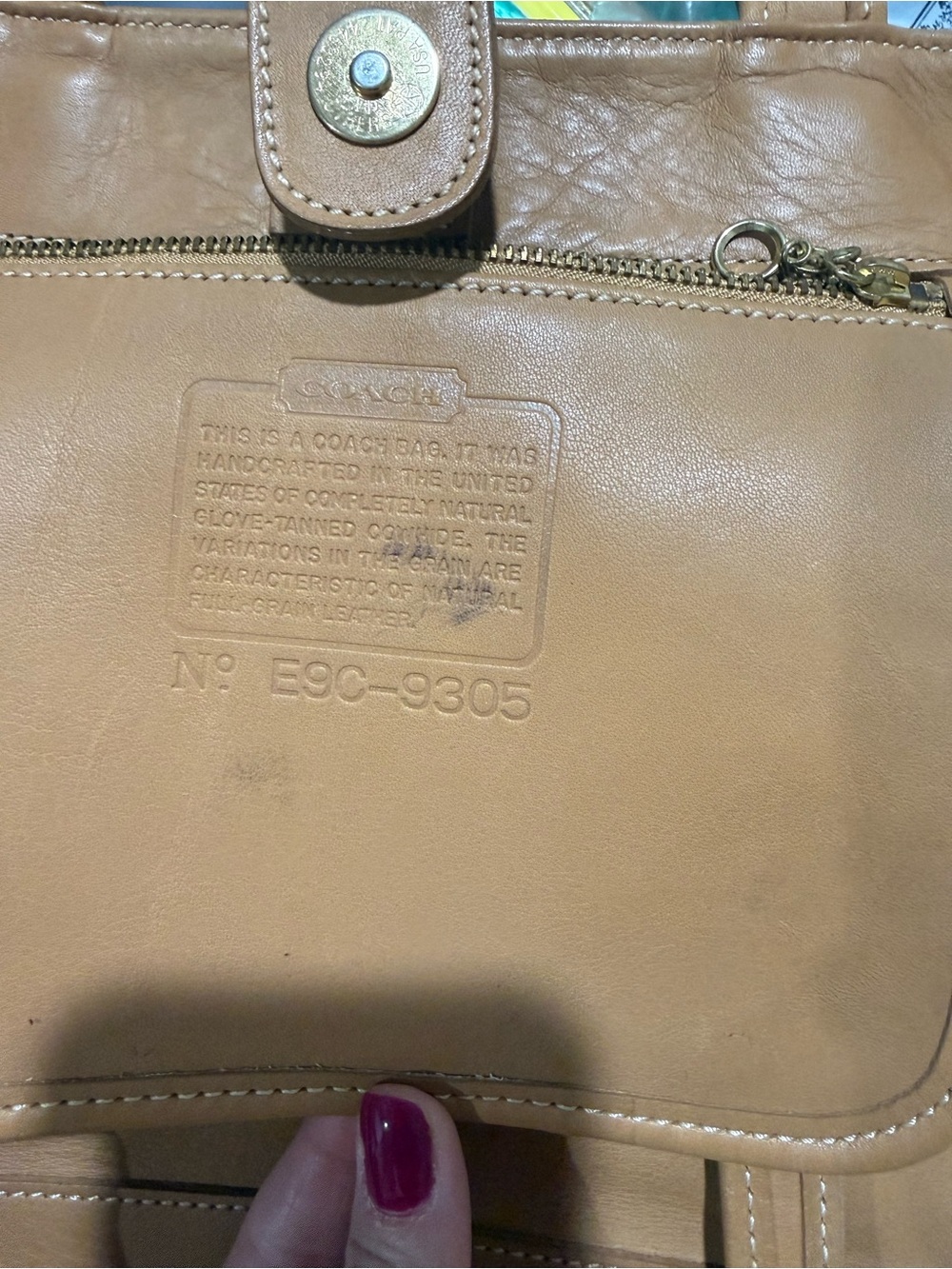 Coach 1999 vintage Leather Tote Bag in Tan - Picture 11 of 16